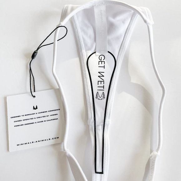 MINIMALE ANIMALE White Bikini Lucid Top (No Tag) & NWT Wall Street S Bottom - Picture 11 of 15